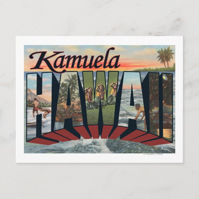 Kamuela, Hawaii - Large Letter Scenes Postcard (Front)
