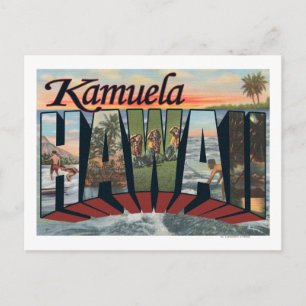 Kamuela, Hawaii - Large Letter Scenes Postcard