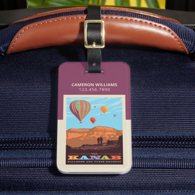Kanab, Utah | Balloons And Tunes Roundup Luggage Tag (Front Insitu 2)