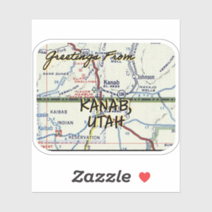 Kanab Utah Vintage Map