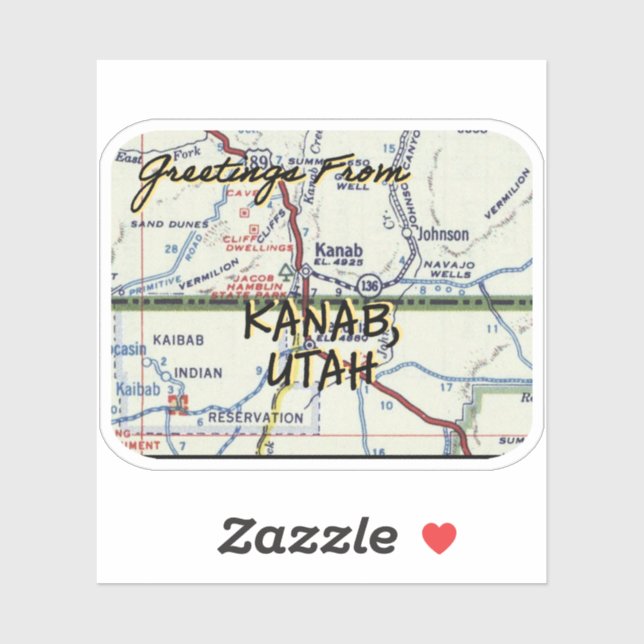 Kanab Utah Vintage Map (Sheet)