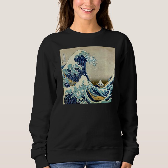 Kanagawa Japanese The Great Wave Hokusai Sweatshirt (Front)