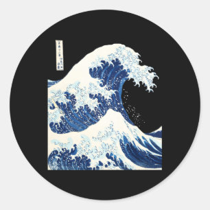 Kanagawa Japanese The Great Wave Ocean Classic Round Sticker