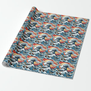 Kanagawa Japanese The great wave Wrapping Paper