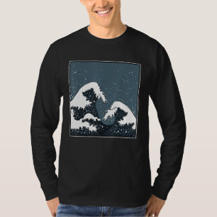 Kanagawa The Great Wave Japanese Art Kanji Japan Y T-Shirt