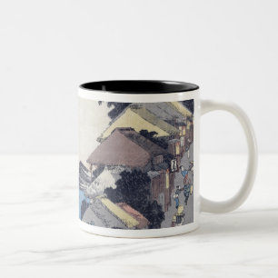 Kanagawa: View of the Ridge Two-Tone Coffee Mug