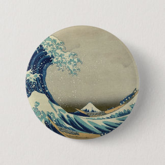 Kanagawa Wave by Katsushika Hokusai 6 Cm Round Badge