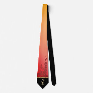 Kanak arrowhead necktie. blood orange. tie