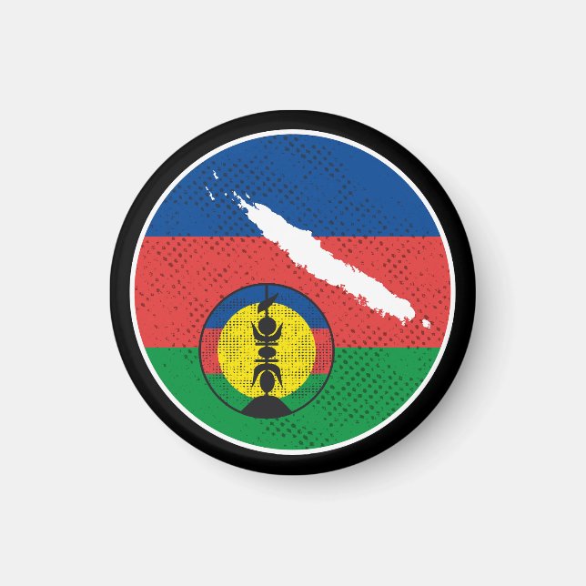 Kanak Flag, New Caledonia, symbol Kanaky Magnet (Front)