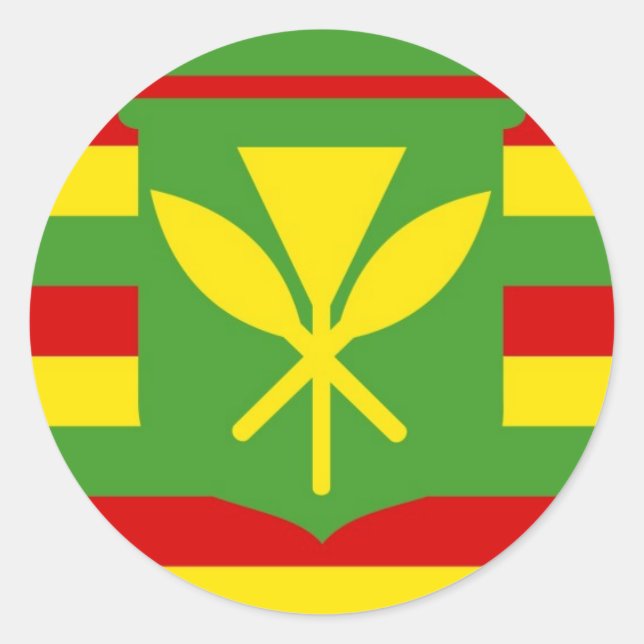 Kanaka Maoli ethnic flag Native Hawaiians Classic Round Sticker (Front)