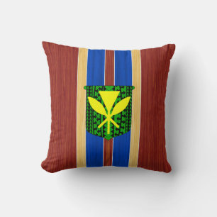 Kanaka Maoli Fake Wood Surfboard Cushion