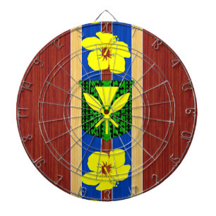 Kanaka Maoli Fake Wood Surfboard Dartboard