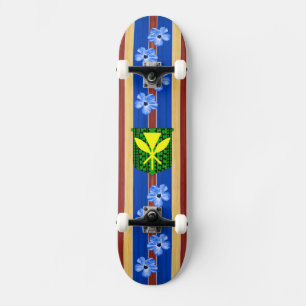 Kanaka Maoli Fake Wood Surfboard Skateboard