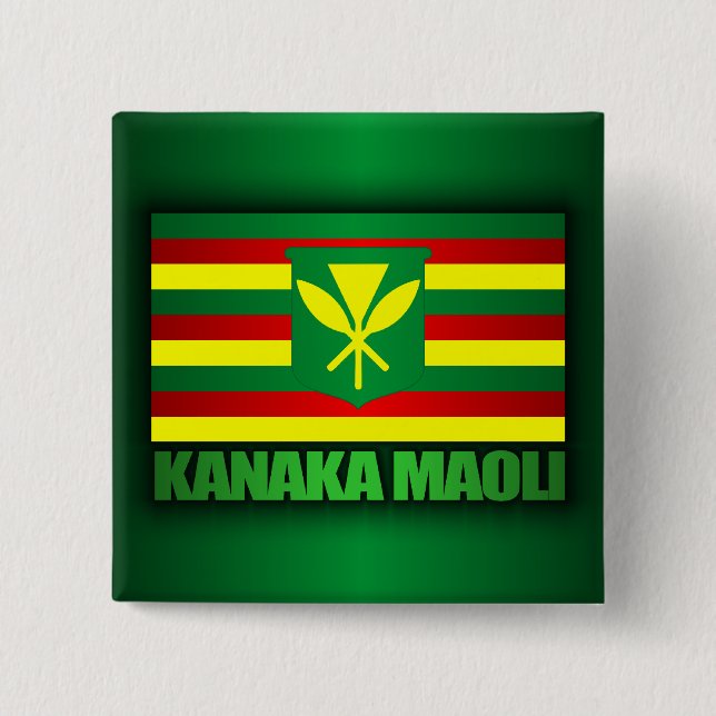 Kanaka Maoli Flag 15 Cm Square Badge (Front)
