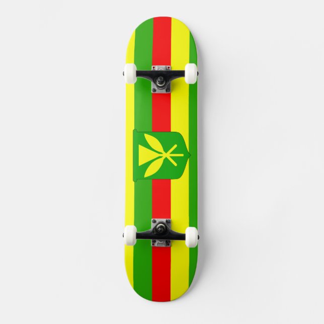 Kanaka Maoli Flag Skateboard (Front)