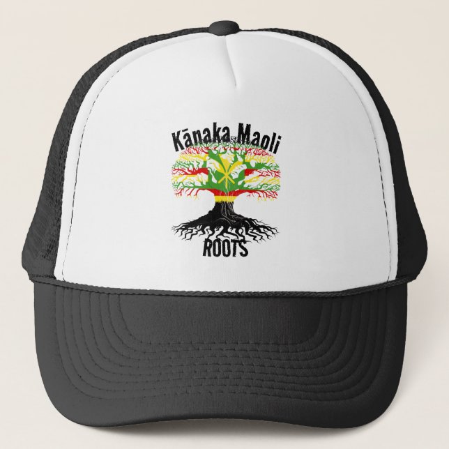 Kānaka Maoli ROOTS Trucker Hat (Front)