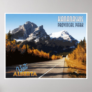 Kananaskis Provincial Park Vintage Travel Poster
