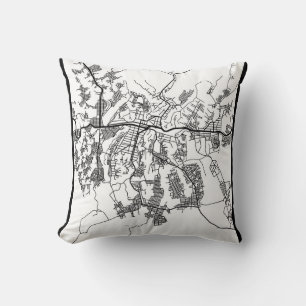 Kananga Democratic Republic of the Congo City Map Cushion
