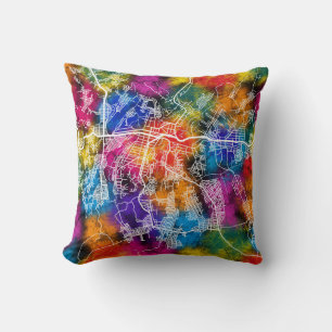 Kananga Democratic Republic of the Congo City Map Cushion