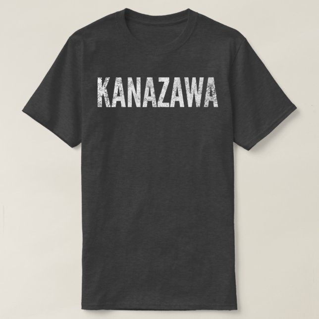 Kanazawa Japan Distress Graphic  T-Shirt (Design Front)