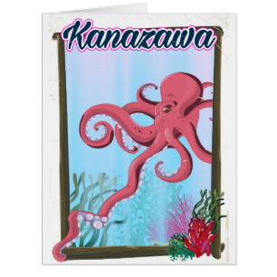 Kanazawa Japan vintage style travel poster