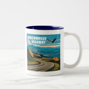Kancamagus Highway New Hampshire Eagle Two-Tone Coffee Mug