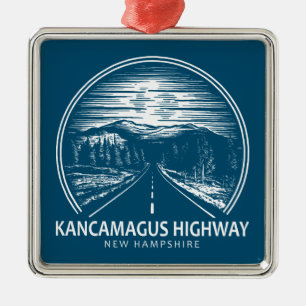 Kancamagus Highway New Hampshire Forest Metal Ornament