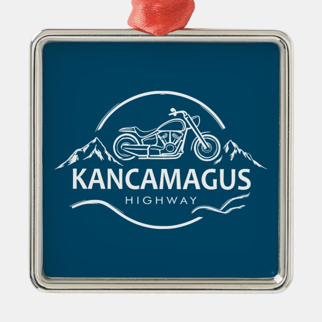 Kancamagus Highway New Hampshire Motorcycle Metal Ornament (Front)