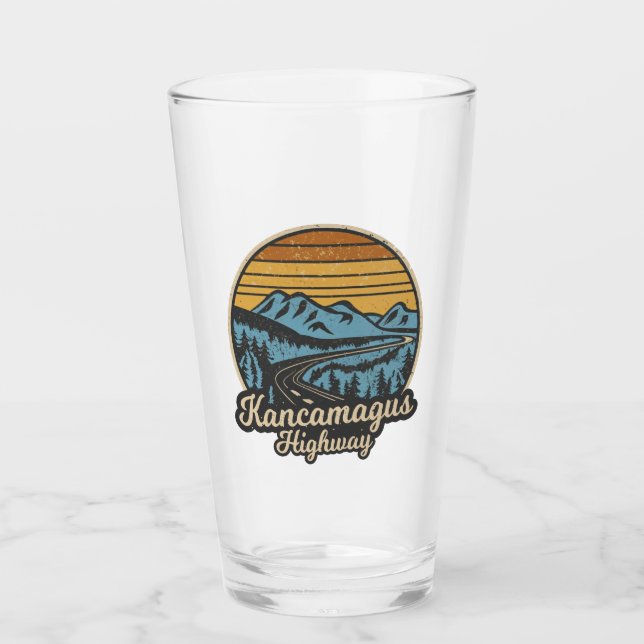 Kancamagus Highway New Hampshire Retro Glass (Front)