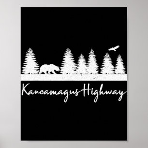 Kancamagus Highway New Hampshire Rustic Bear Wildl Poster