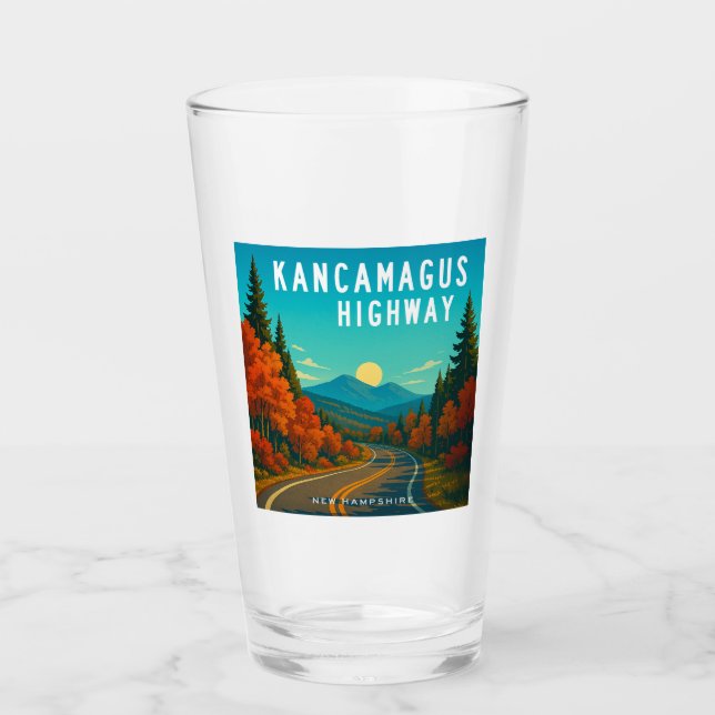 Kancamagus Highway New Hampshire Sunset Glass (Front)