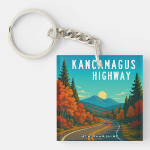 Kancamagus Highway New Hampshire Sunset Key Ring