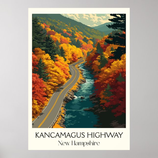 Kancamagus Highway NH Fall Drive Poster (Front)