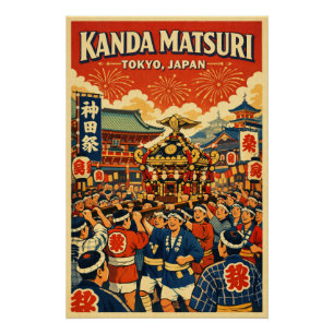 Kanda Matsuri festival in Tokyo, Japan Travel Poster