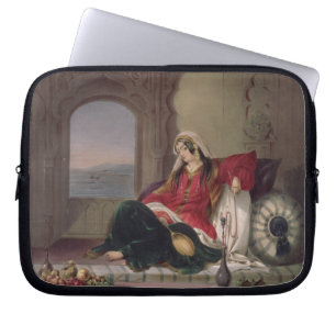 Kandahar Lady of Rank, Engaged in Smoking, plate 2 Laptop Sleeve