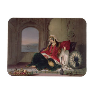 Kandahar Lady of Rank, Engaged in Smoking, plate 2 Magnet