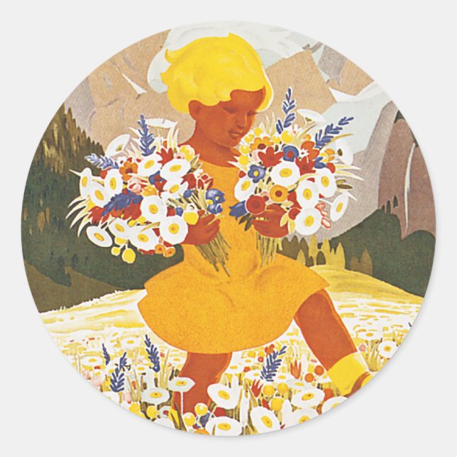 Kandersteg Classic Round Sticker (Front)