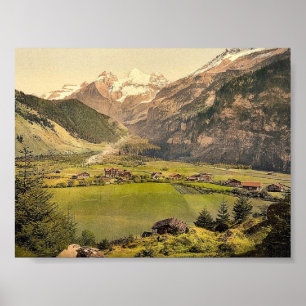Kandersteg village and Blumlisalp mountain group, Poster