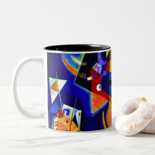 Kandinksy In Blue Two-Tone Coffee Mug
