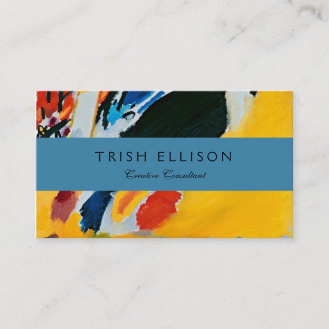Kandinski Impression III Concert Abstract Painting Business Card (Front)