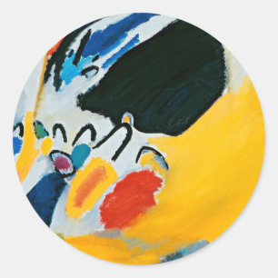 Kandinski Impression III Concert Abstract Painting Classic Round Sticker