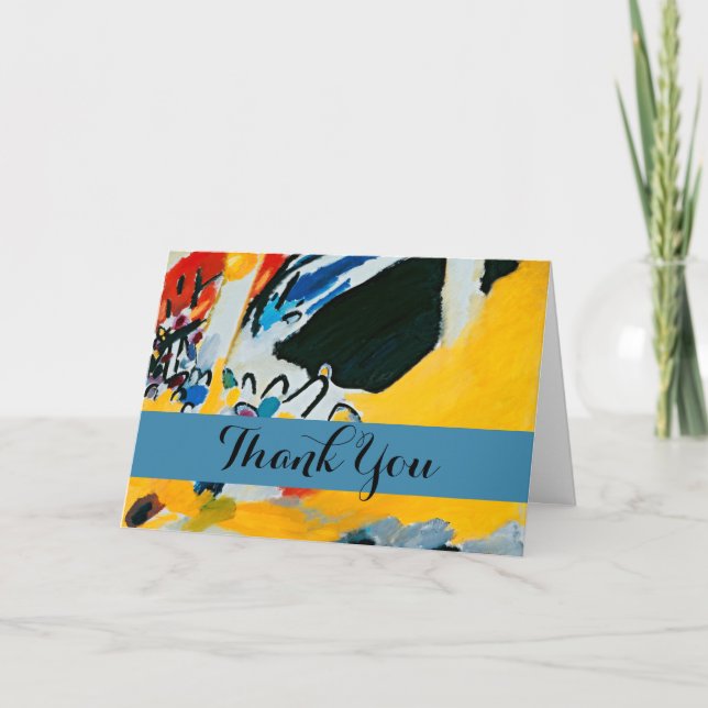 Kandinski Impression III Concert Abstract Painting Thank You Card (Front)