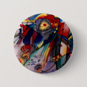 Kandinsky 1913 Abstract Painting 6 Cm Round Badge