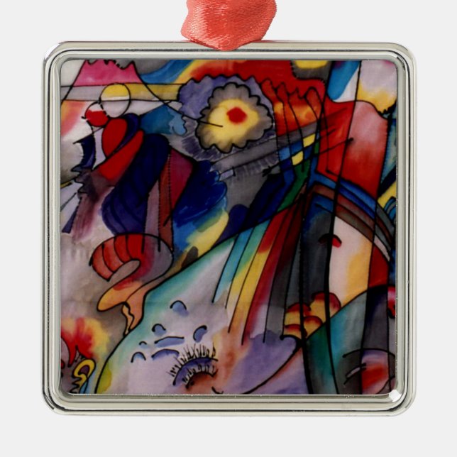 Kandinsky 1913 Abstract Painting Metal Ornament (Front)