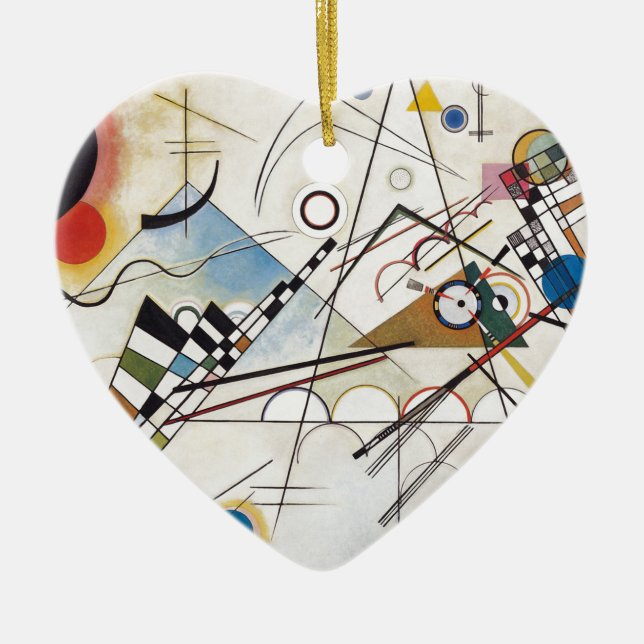 Kandinsky 1923/composition viii/pixdezines ceramic ornament (Front)