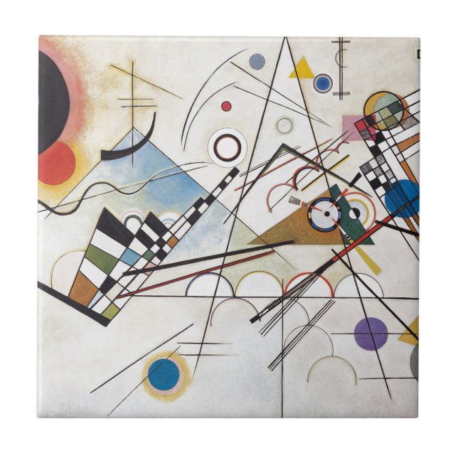 Kandinsky 1923/composition viii/pixdezines ceramic tile (Front)