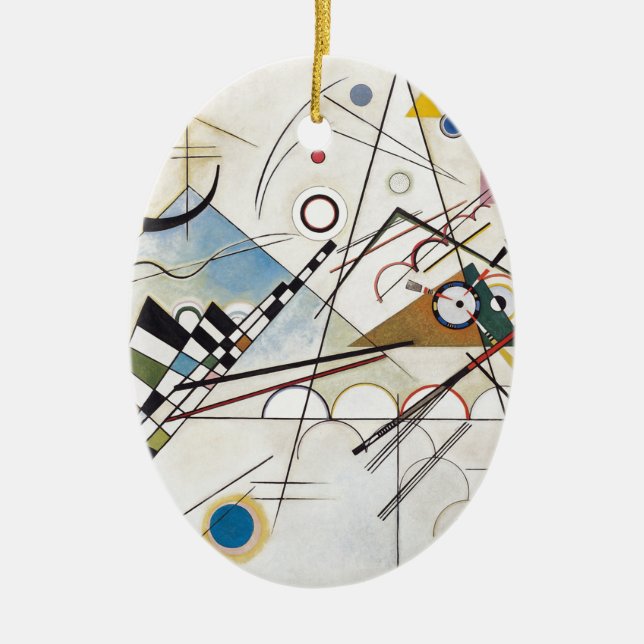 Kandinsky 1923/composition viii/pixdezines ceramic tree decoration (Front)