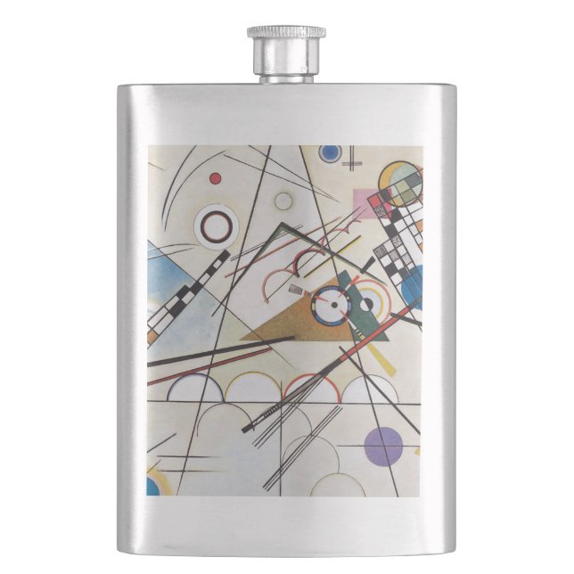 Kandinsky 1923/composition viii/pixdezines hip flask (Front)