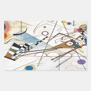 Kandinsky 1923/composition viii/pixdezines rectangular sticker