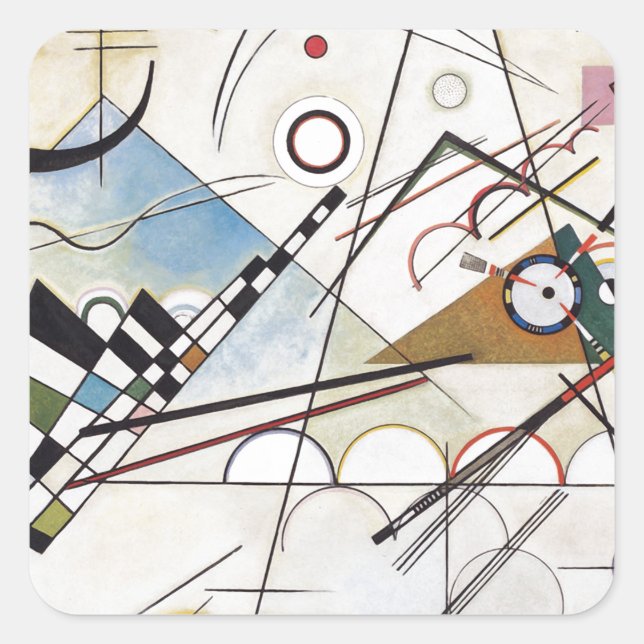 Kandinsky 1923/composition viii/pixdezines square sticker (Front)